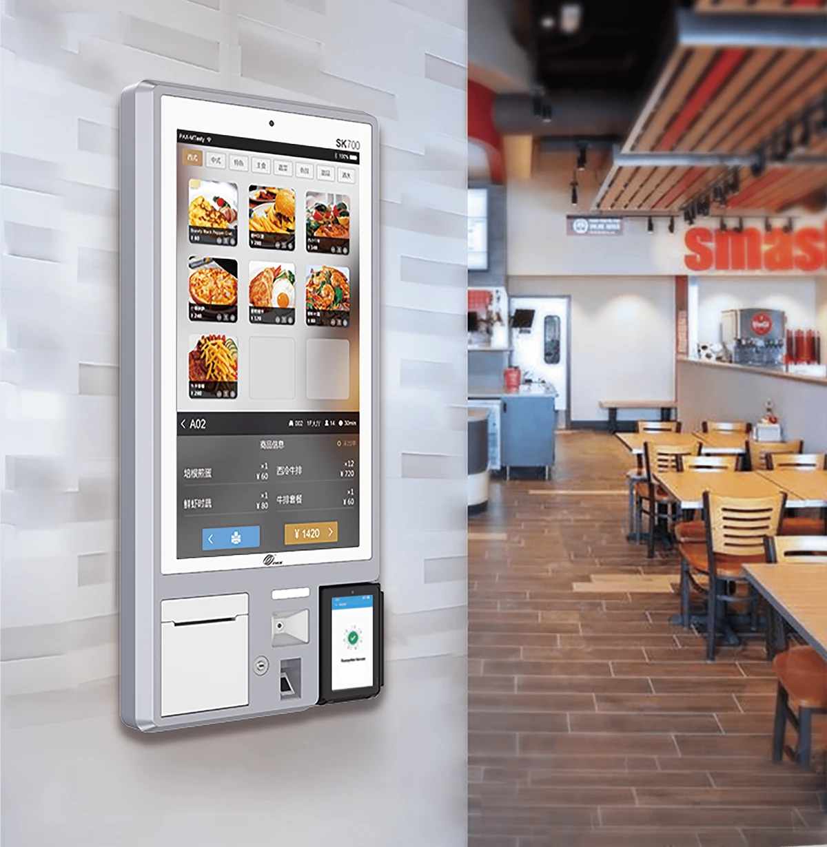 PAX SK700 Android Self-Service Kiosk Terminal (SK700-A6214-3320-EA)