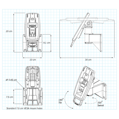 FlexiPole FirstBase Contour for PAX S80 (PAXS80STAND2)