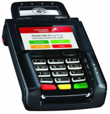 Ingenico Lane 5000 3.5 inch display terminal